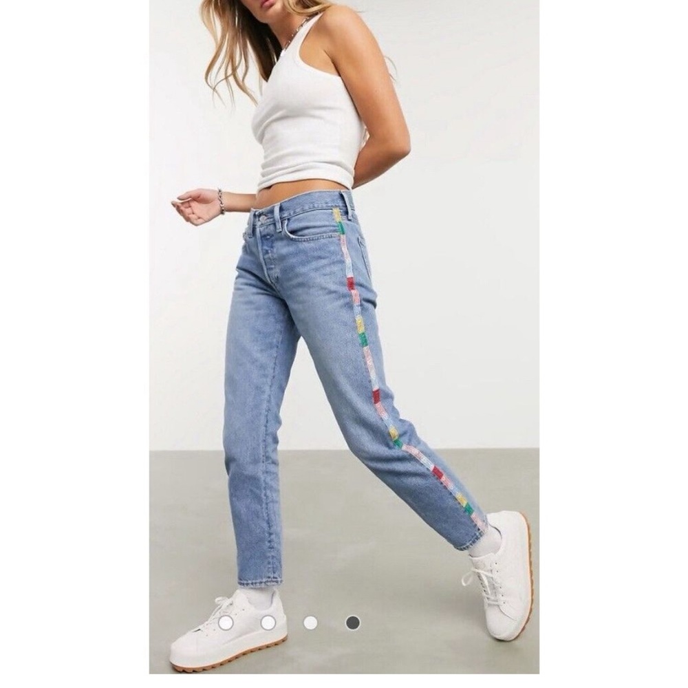 Polo Ralph Lauren Multi Colored Label Tap Avery Boyfriend Jeans